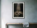 The Chains Fall Off print framed on a wall